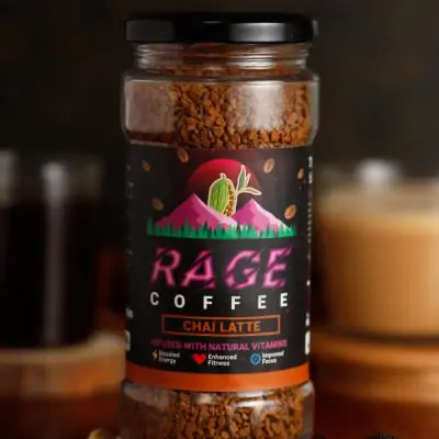 Rage Coffee 100 Gms Chai Latte Flavour - Premium Arabica Instant Coffee | Boldest, Smoothest, Tastiest, All Natural Coffee
